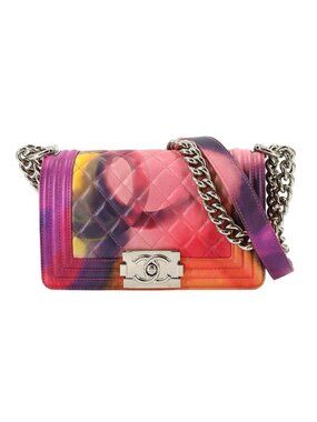 Chanel Small Flower Power Chain Shoulder Bag Leather Multicolor